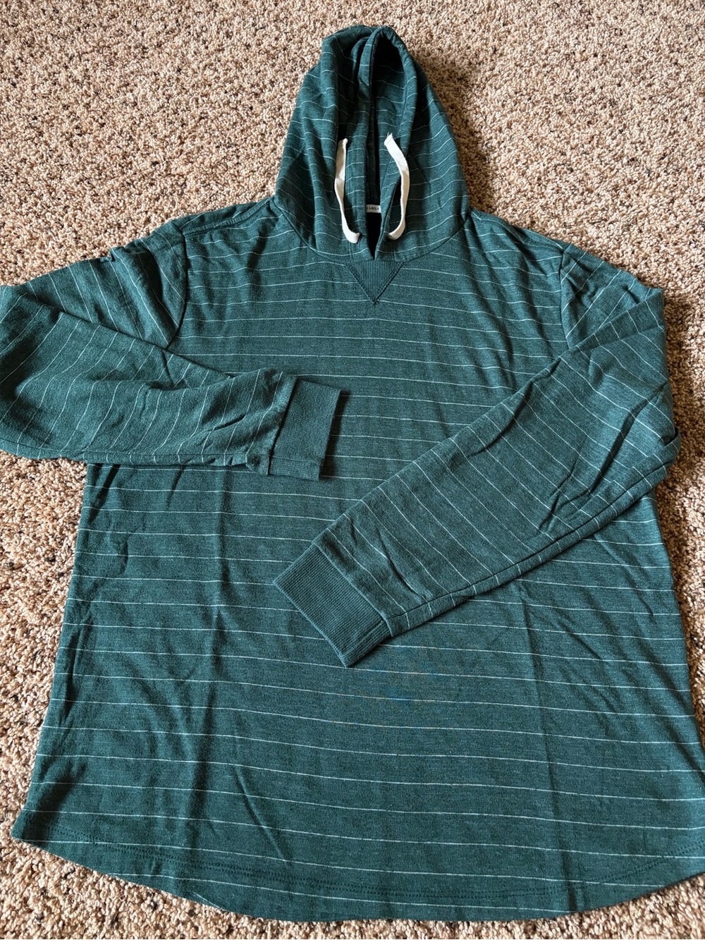 Marine Layer Men's Dark Teal Striped Hoodie